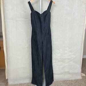 Laura Byrnes California Daphne Sleeveless Blue Denim Overalls NWT L